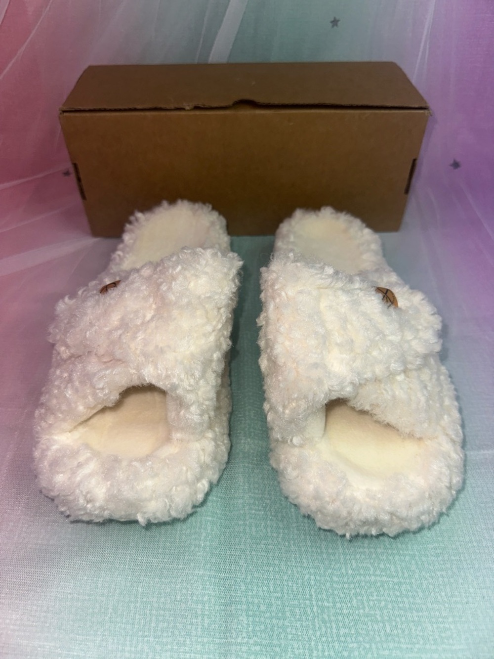 Cozy Cream Sherpa Slide Slippers